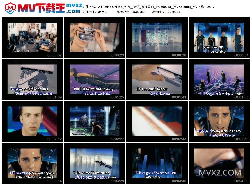 A1-TAKE ON ME(MTV)_英语_流行歌曲_MC800048